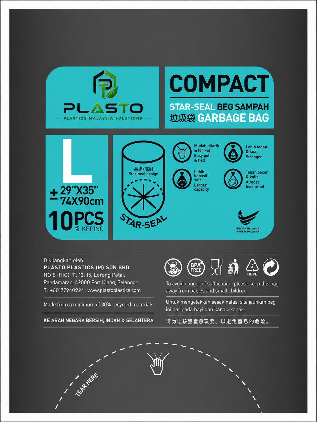 Plasto Plastics garbage bag products